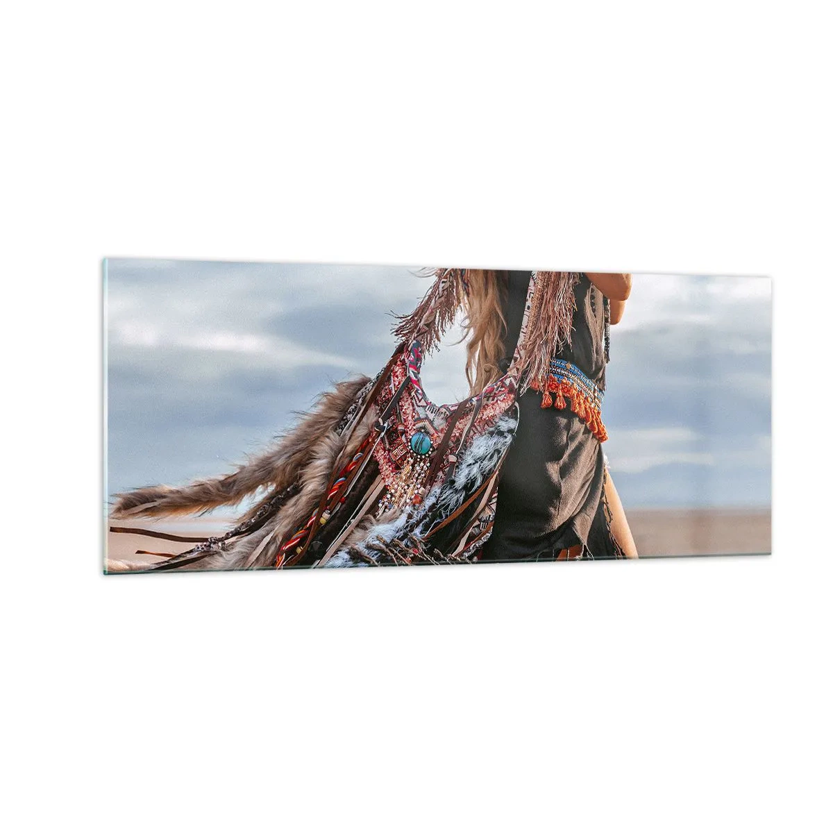 Glasbild - Bild auf glas - Das Mädchen des Schamanen - 100x40 cm