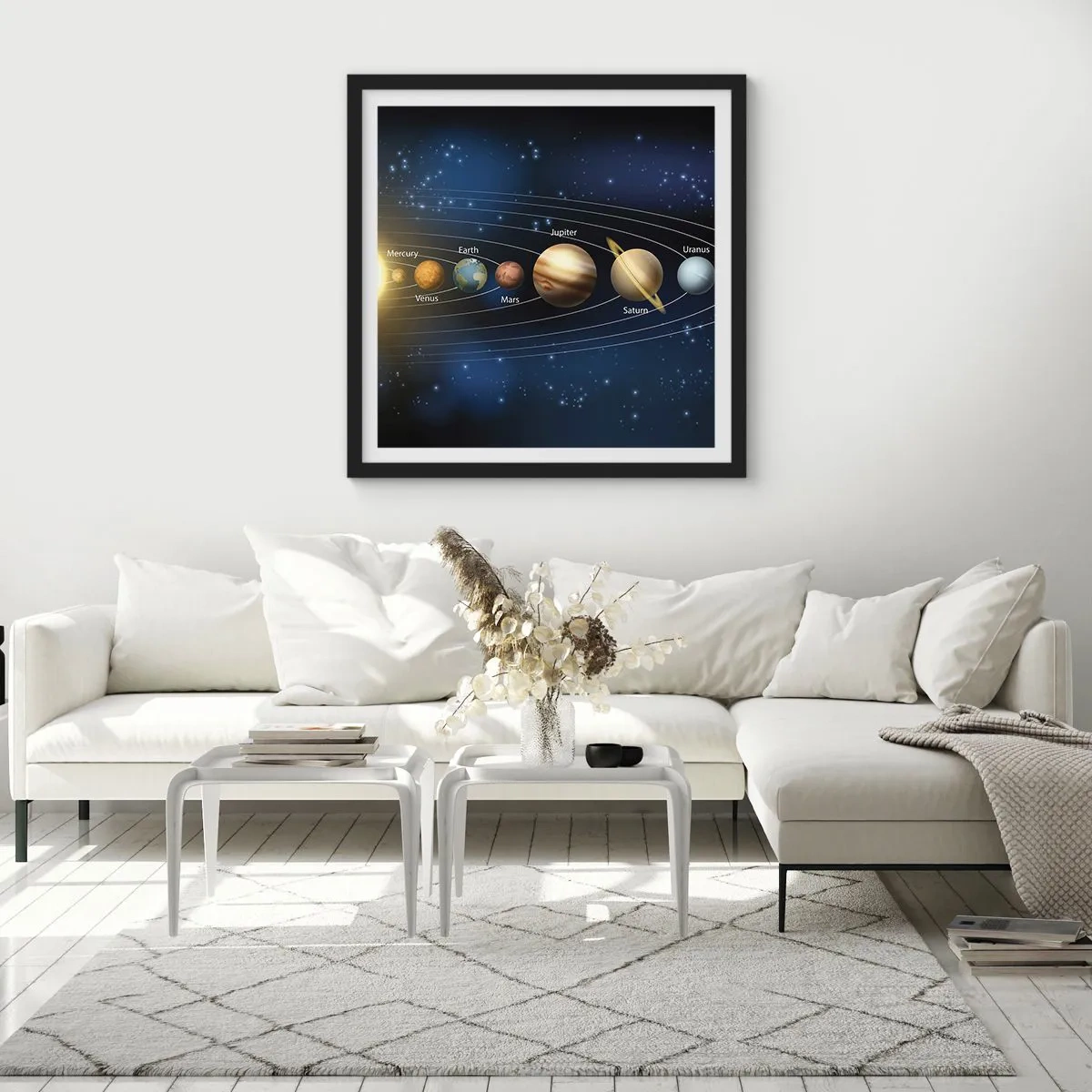 Poster in einem schwarzem Rahmen - Einer von zehn - 40x40 cm