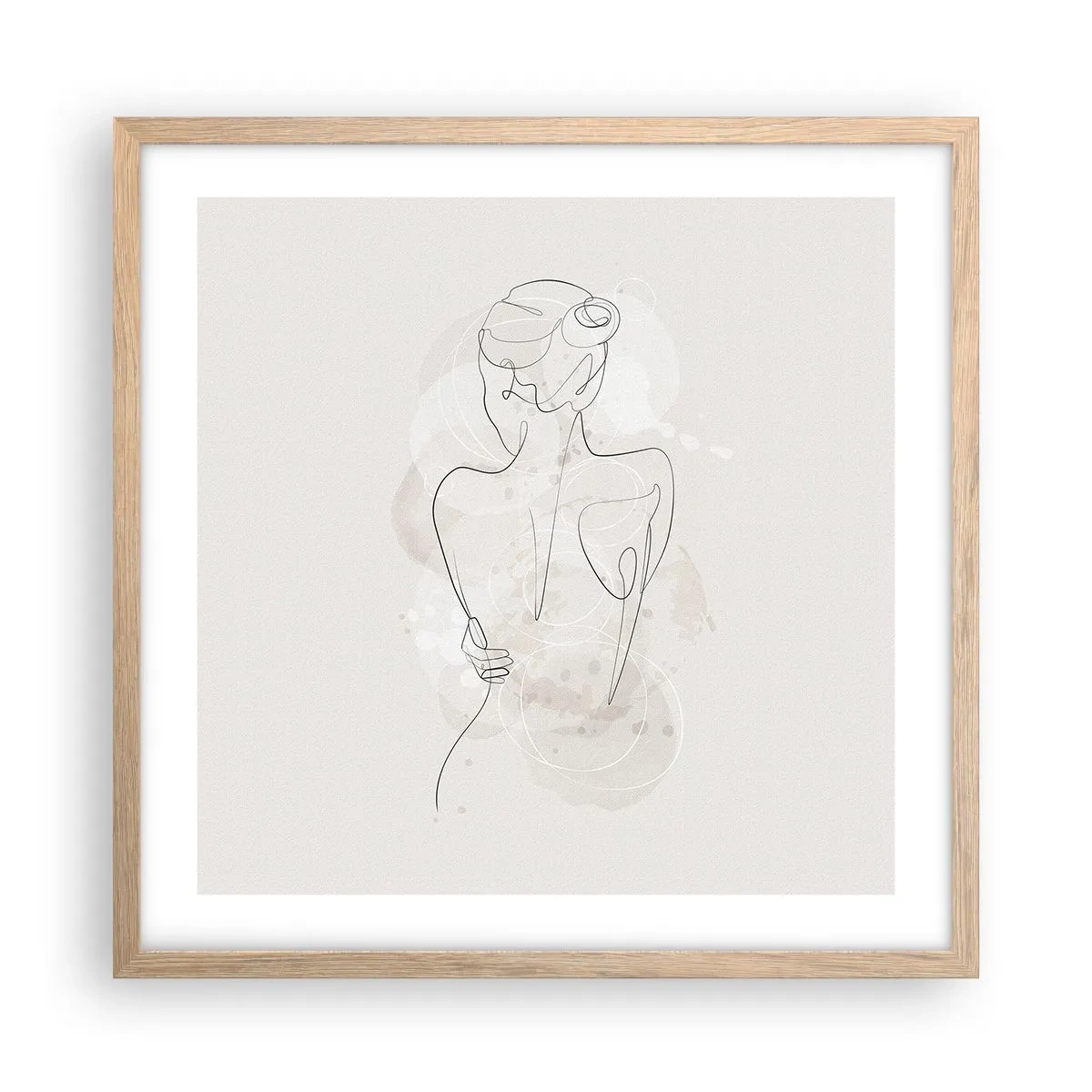 Poster in einem Rahmen aus heller Eiche - Wie ein sensibles Instrument - 50x50 cm