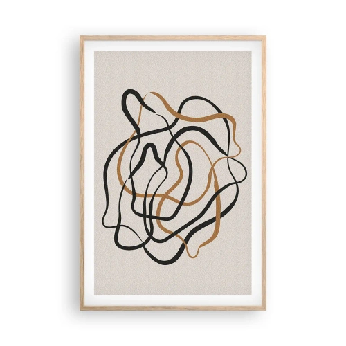 Poster in einem Rahmen aus heller Eiche - Alles ging schief - 61x91 cm