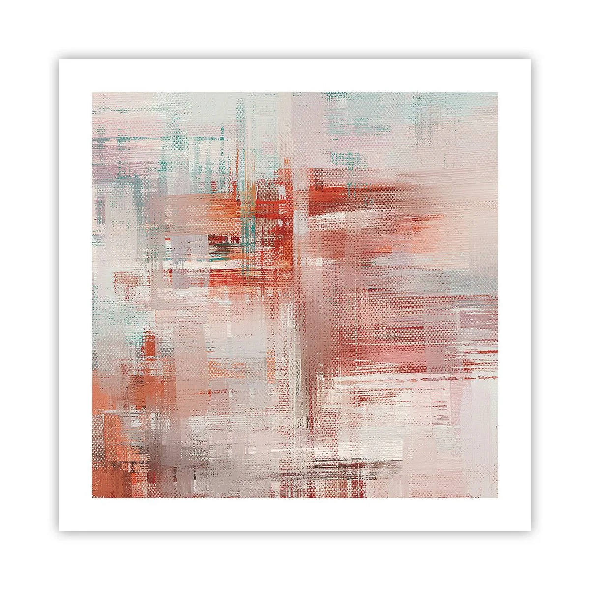 Poster - Dunstig. Aber rosa - 50x50 cm