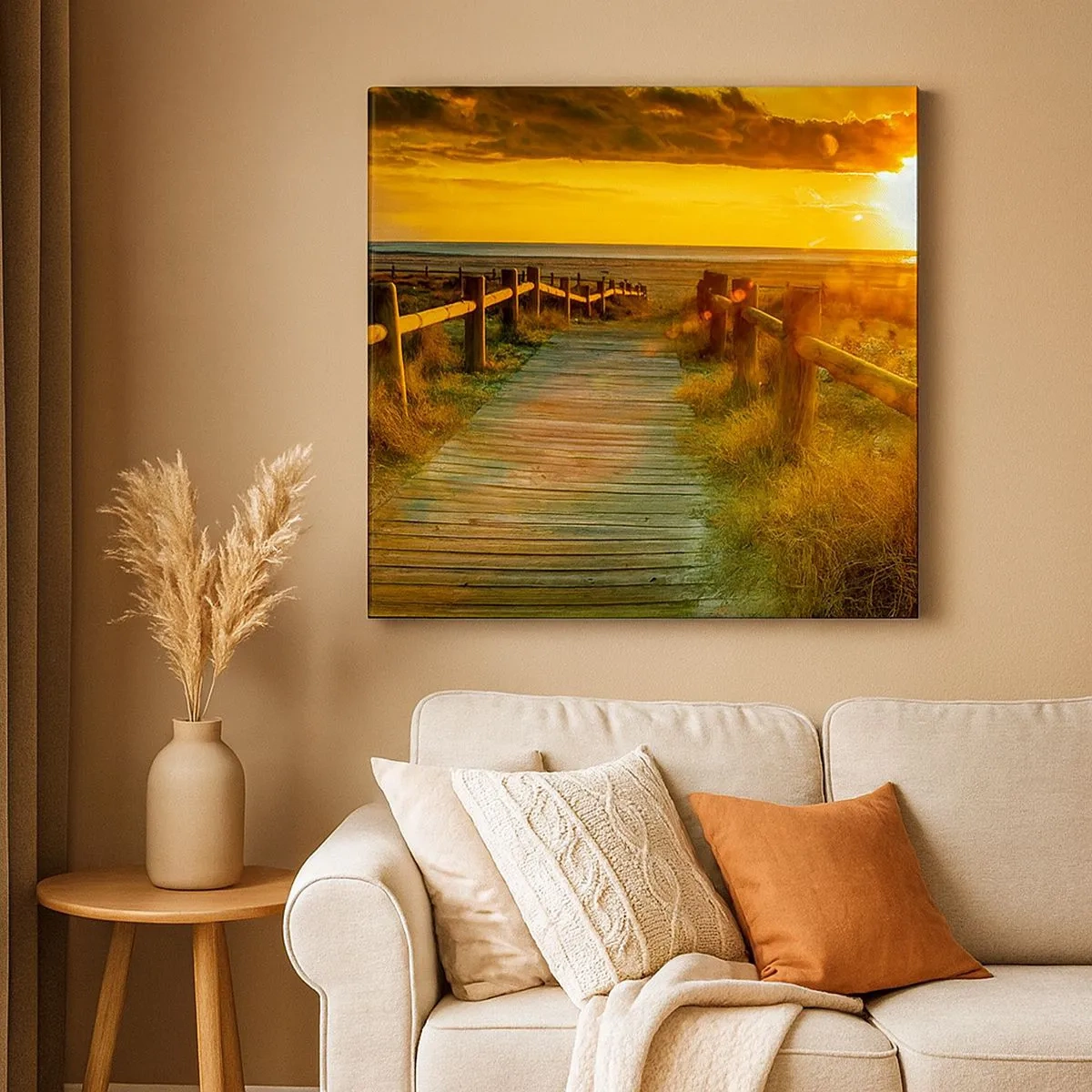 Bild auf Leinwand - Leinwandbild - In altem Gold gebadet - 30x30 cm