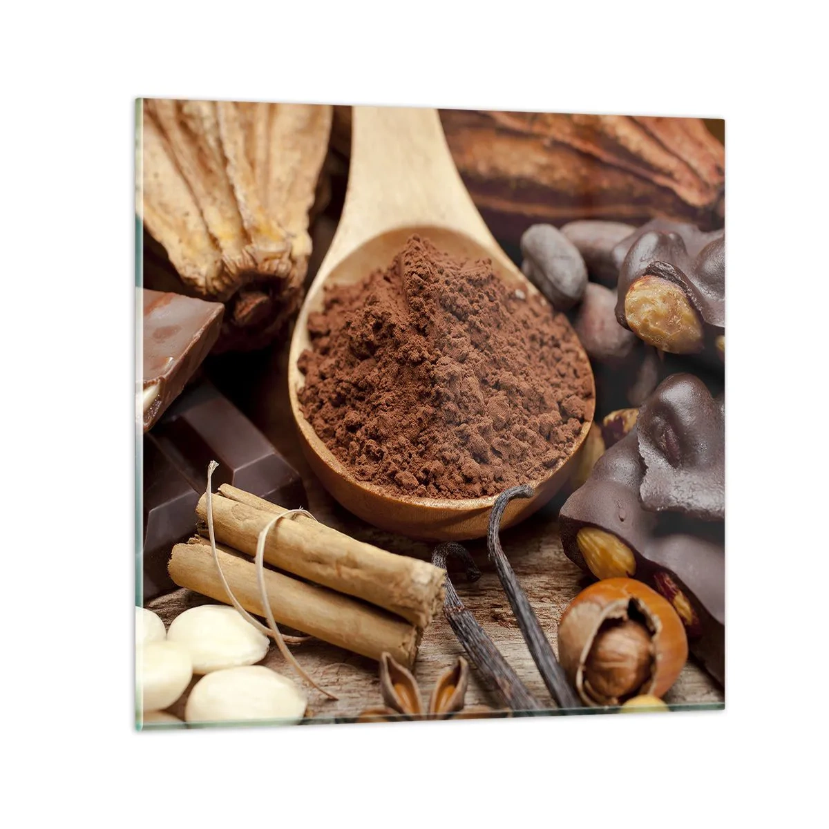 Glasbild - Bild auf glas - Die Beste gegen Sorgen - 50x50 cm