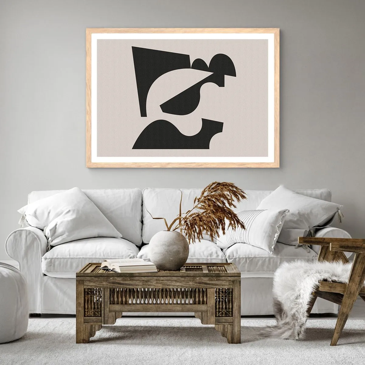 Poster in einem Rahmen aus heller Eiche - Zum Selbstbauen - 50x40 cm