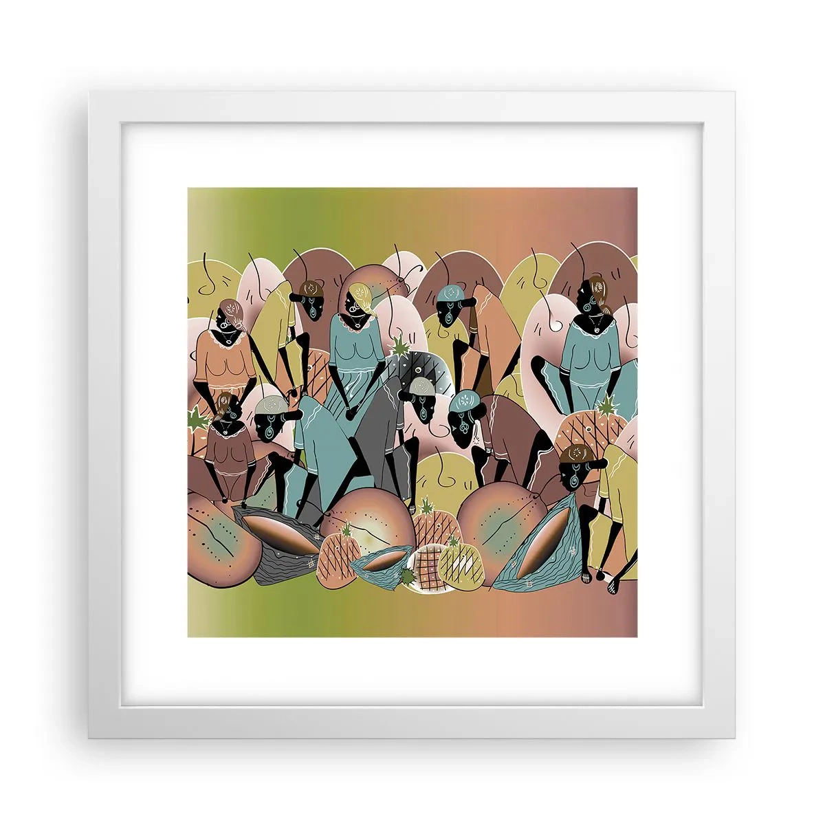 Poster in einem weißen Rahmen - Ein toller Urlaub steht bevor - 30x30 cm