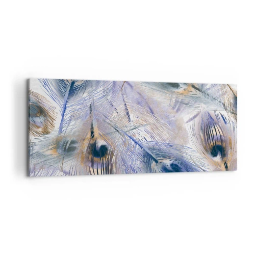 Bild auf Leinwand - Leinwandbild - Pfau-Komposition - 100x40 cm