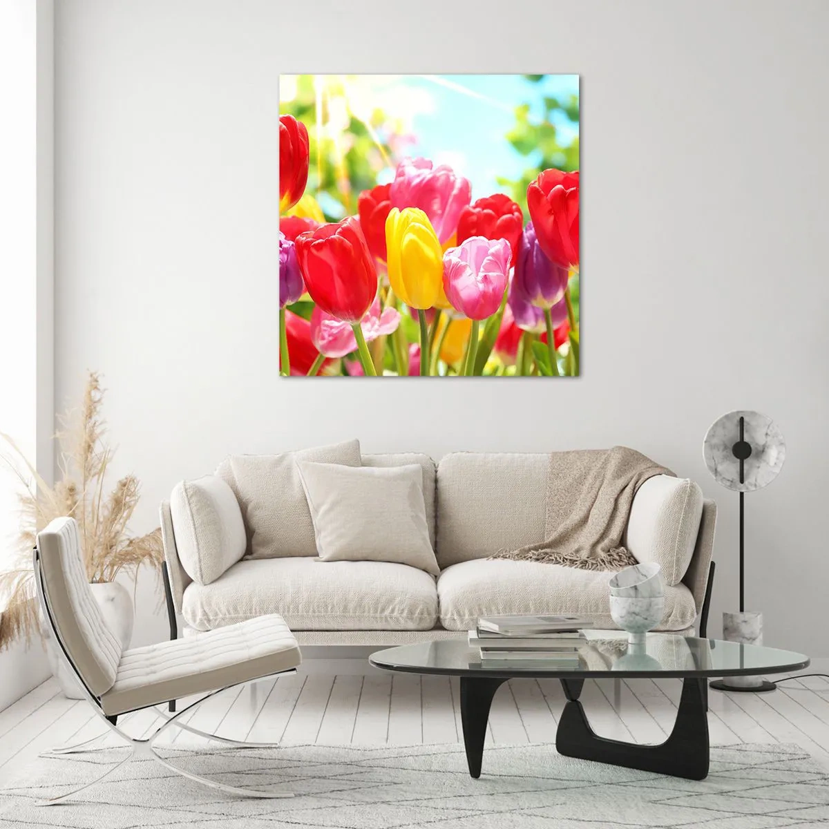 Glasbild - Bild auf glas - Wir sind es, die Farben des Mais! - 70x70 cm