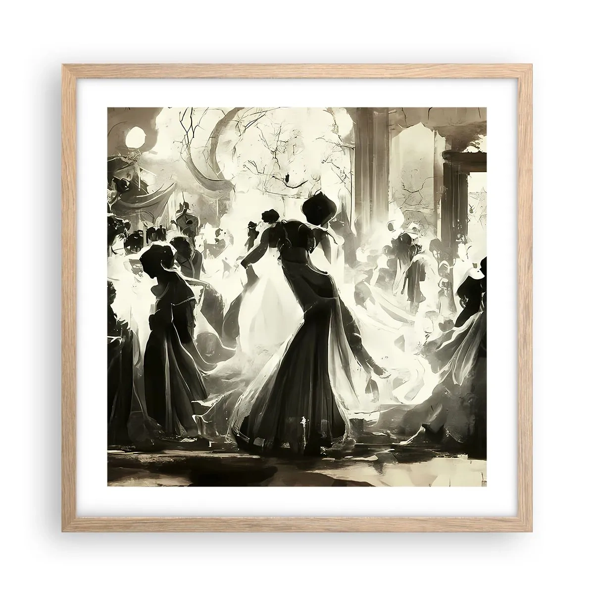 Poster in einem Rahmen aus heller Eiche - Die große Maskerade - 50x50 cm