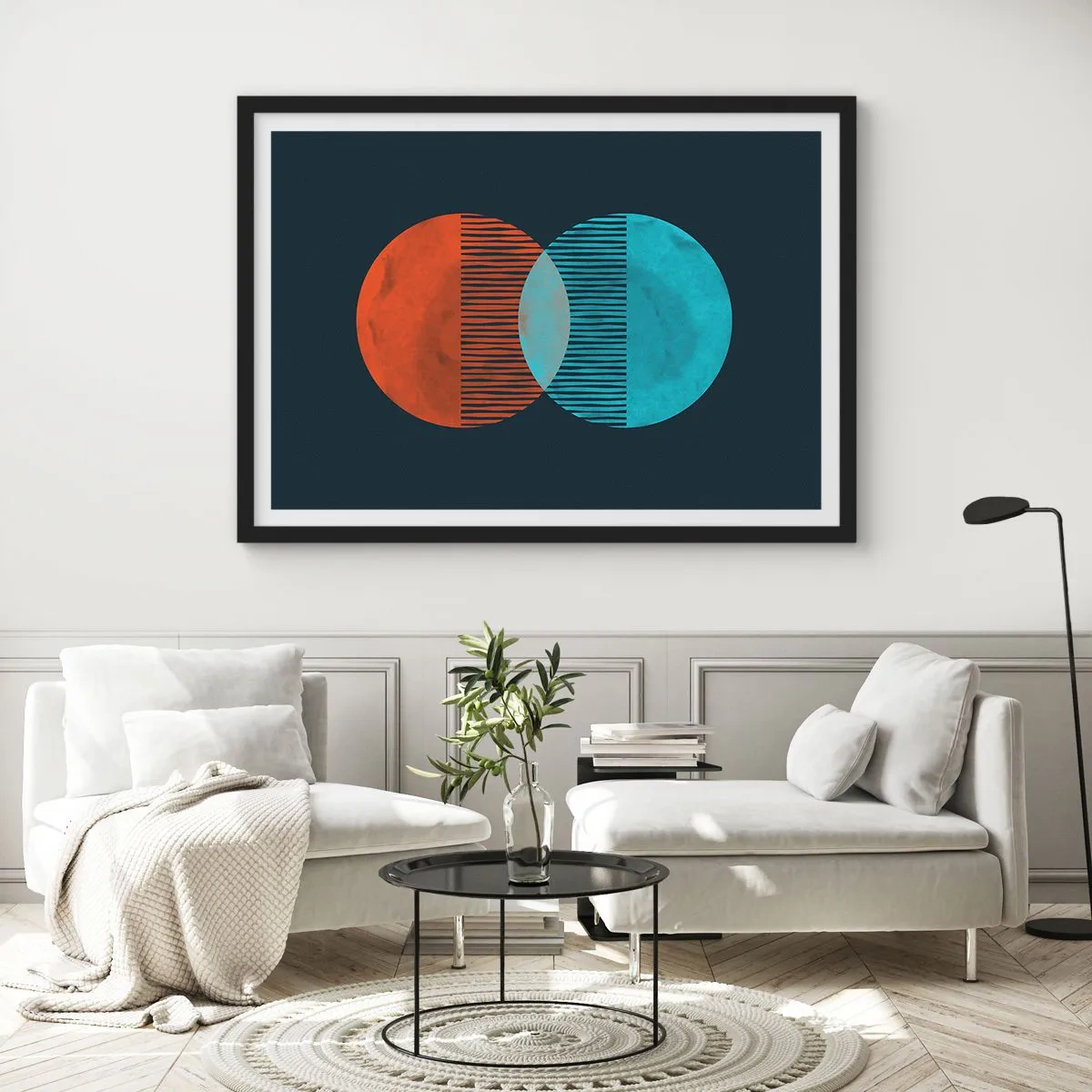 Poster in einem schwarzem Rahmen - Astronomische Fantasie - 50x40 cm