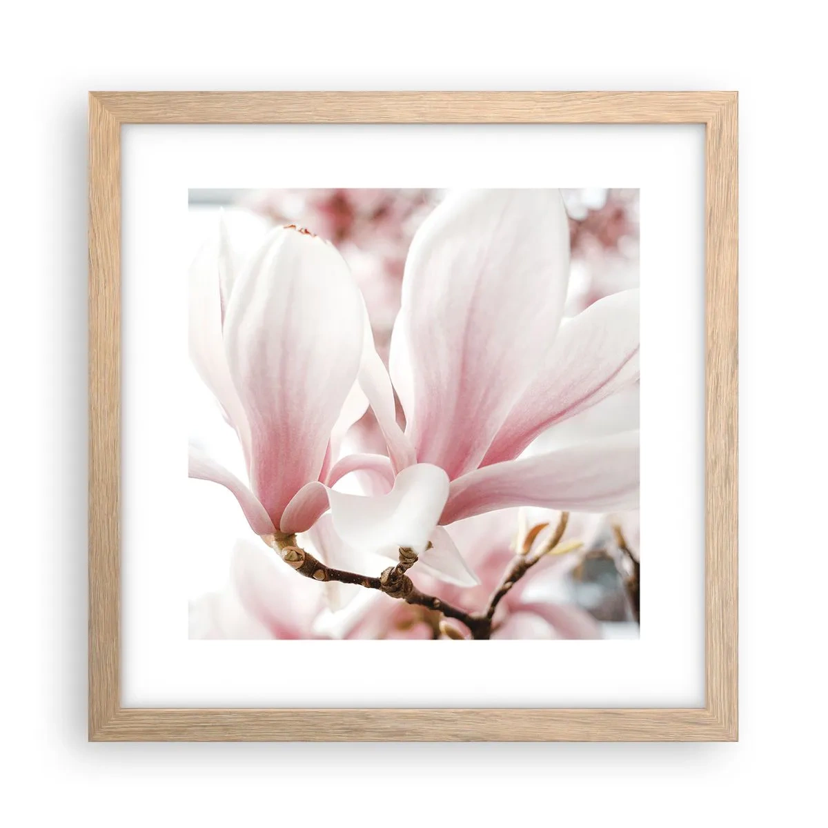 Poster in einem Rahmen aus heller Eiche - Eine Fülle von Zärtlichkeit - 30x30 cm