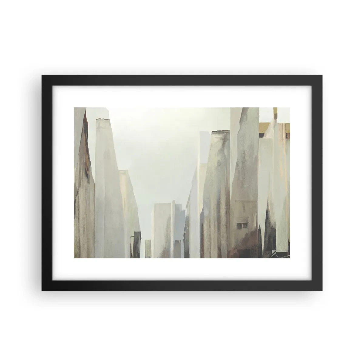 Poster in einem schwarzem Rahmen - Traum von der Stadt - 40x30 cm