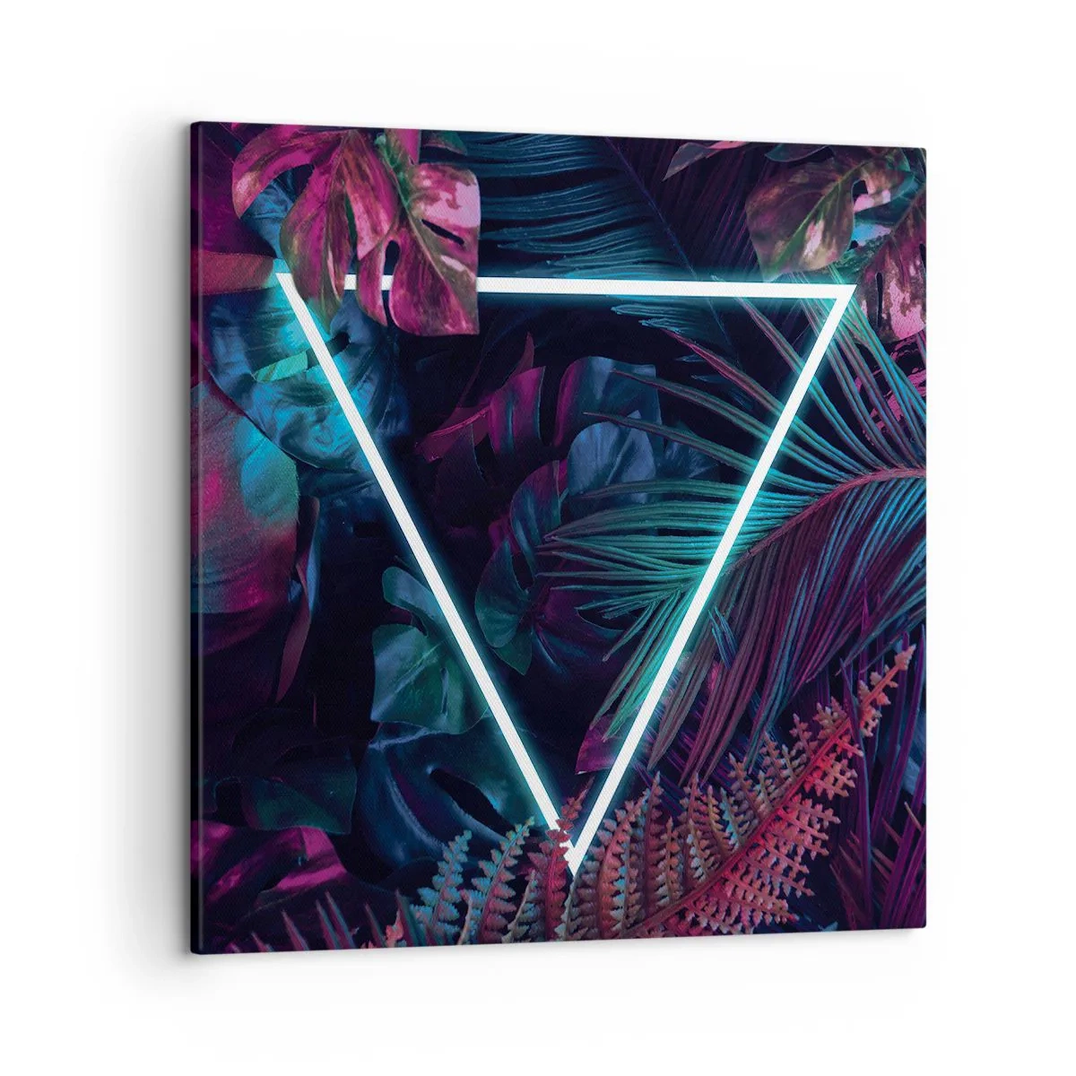 Bild auf Leinwand - Leinwandbild - Garten im Disco-Stil - 50x50 cm