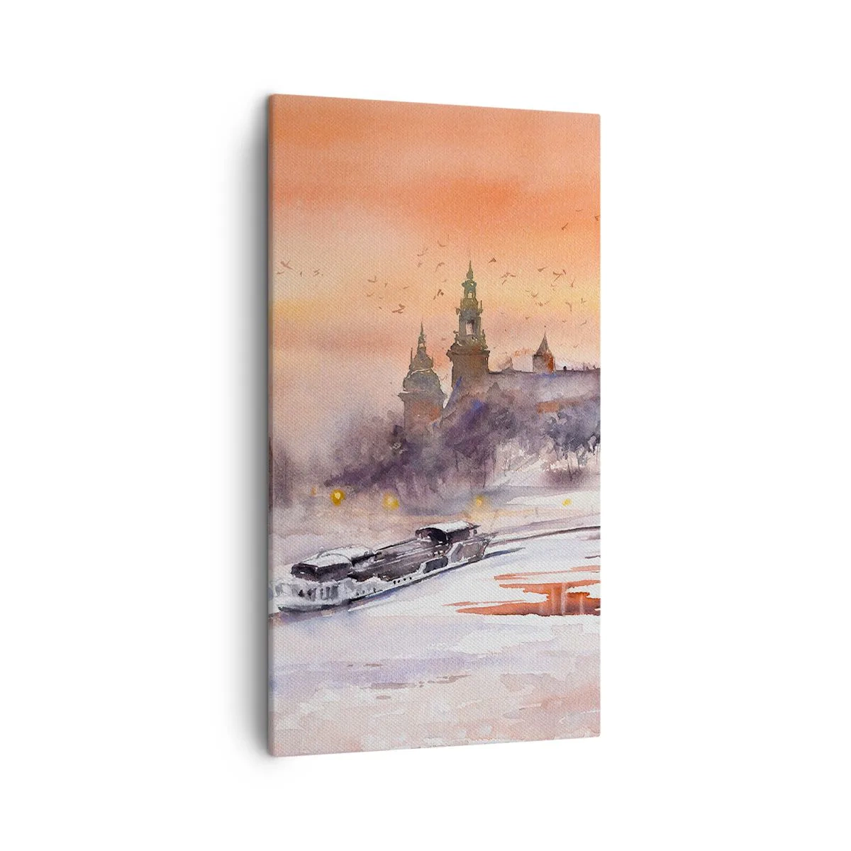 Bild auf Leinwand - Leinwandbild - Königlicher Sonnenuntergang - 45x80 cm