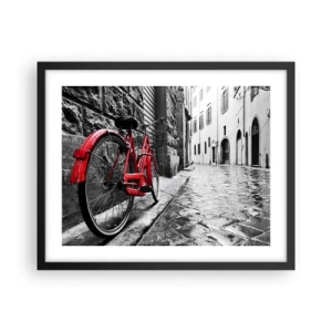 Poster in einem schwarzem Rahmen - Wahre Schönheit wird nicht alt - 50x40 cm