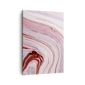 Bild auf Leinwand - Leinwandbild - Abstraktes Muster in Rosa und Weiß - 50x70cm - Geradeaus, dann rechts runter - Moderne Wanddekoration für Wohnzimmer und Schlafzimmer ARTTOR