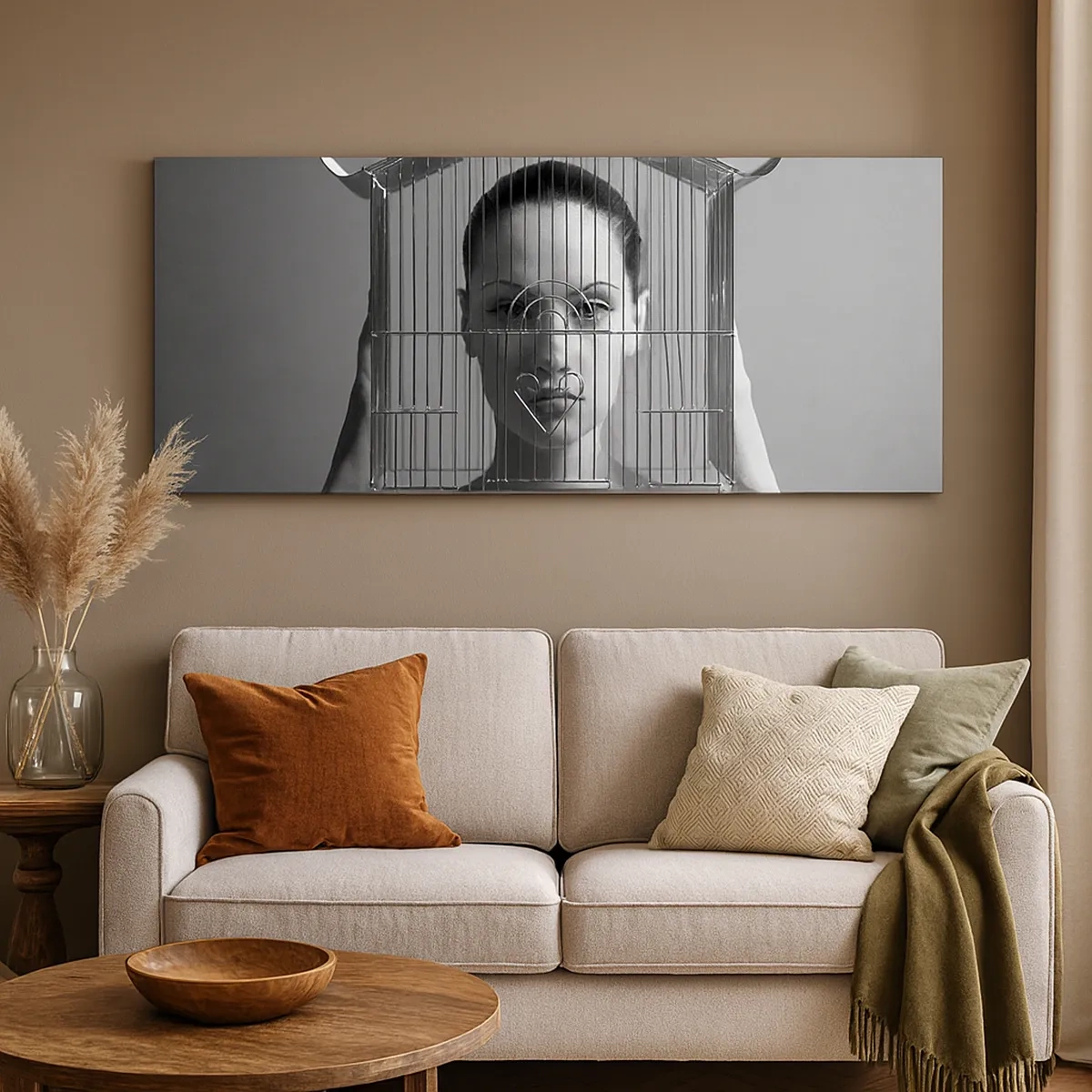 Bild auf Leinwand - Leinwandbild - Ein leicht surreales Portrait - 30x30 cm