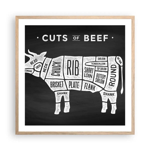 Poster in einem Rahmen aus heller Eiche - Metzger Grundierung - 60x60 cm