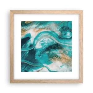 Poster in einem Rahmen aus heller Eiche - Der Fluss aus Gold - 30x30 cm