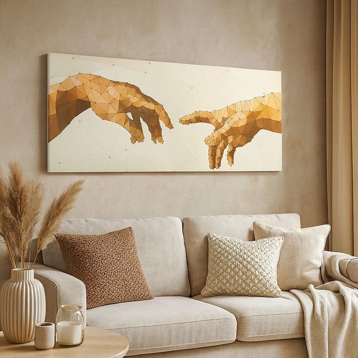 Bild auf Leinwand - Leinwandbild - Göttliche Geometrie - 100x40 cm