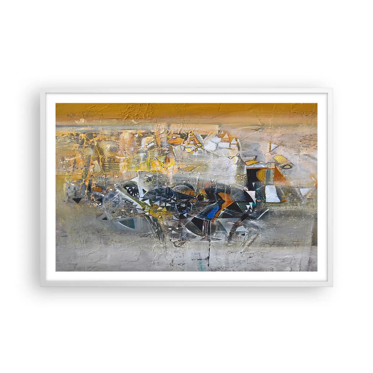 Poster in einem weißen Rahmen - Alles wird gut - 91x61 cm