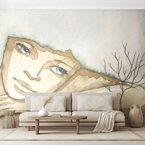 Fototapete Premium Canvas - Der Baum der Poesie wächst aus der Stille - Märchen, Abstraktion, Für Kinder - 200x140 cm