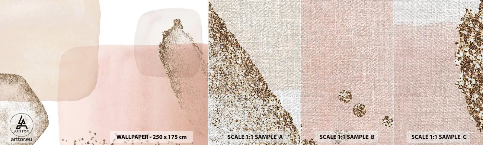 Fototapeten Muster Premium Canvas - Ein Blick durch die Farbe - Abstraktion, Stück, Modernes Muster - 100x30 cm