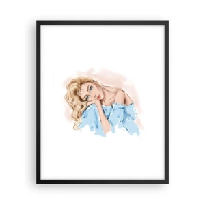 Poster in einem schwarzem Rahmen - Verträumt im Blau - 40x50 cm