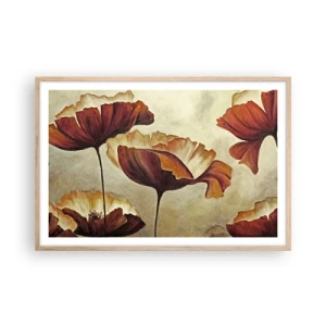 Poster in einem Rahmen aus heller Eiche - Weideland - 91x61 cm