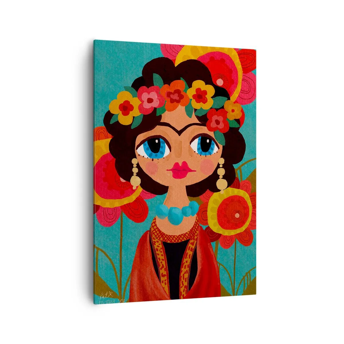 Bild auf Leinwand - Leinwandbild - Fräulein Poppy - 70x100 cm