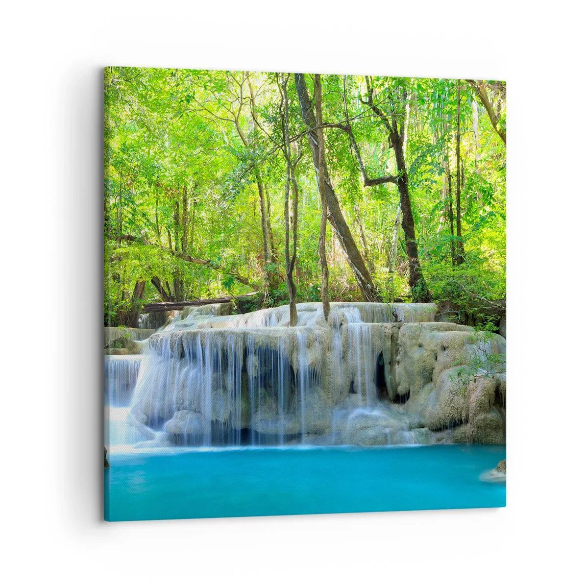 Bild auf Leinwand - Leinwandbild - In Türkis und Grün ertrinken - 50x50 cm