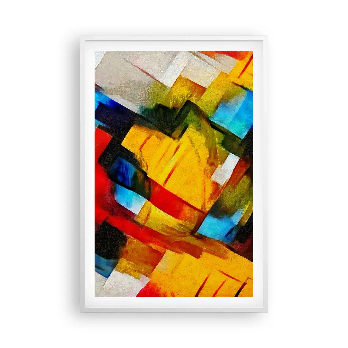 Poster in einem weißen Rahmen - Ein bunter Interleaver - 61x91 cm