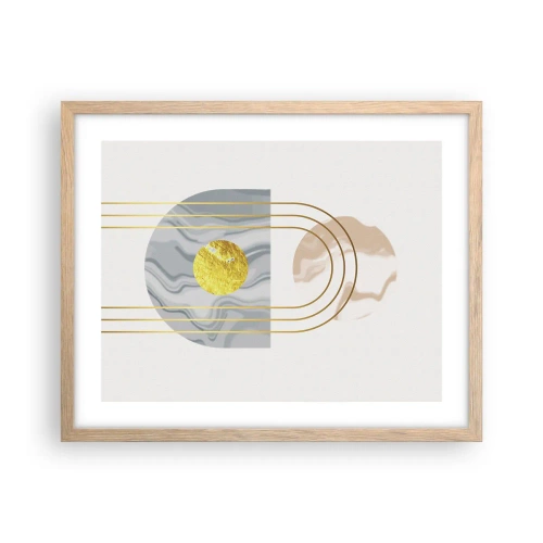 Poster in einem Rahmen aus heller Eiche - Helligkeit und Brillanz - 50x40 cm