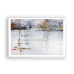 Poster in einem weißen Rahmen - Hinter dem Luftvorhang - 100x70 cm