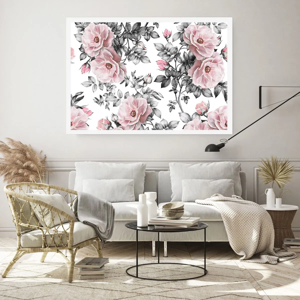 Poster - Verliere dich in den Blüten der Rosen - 91x61 cm