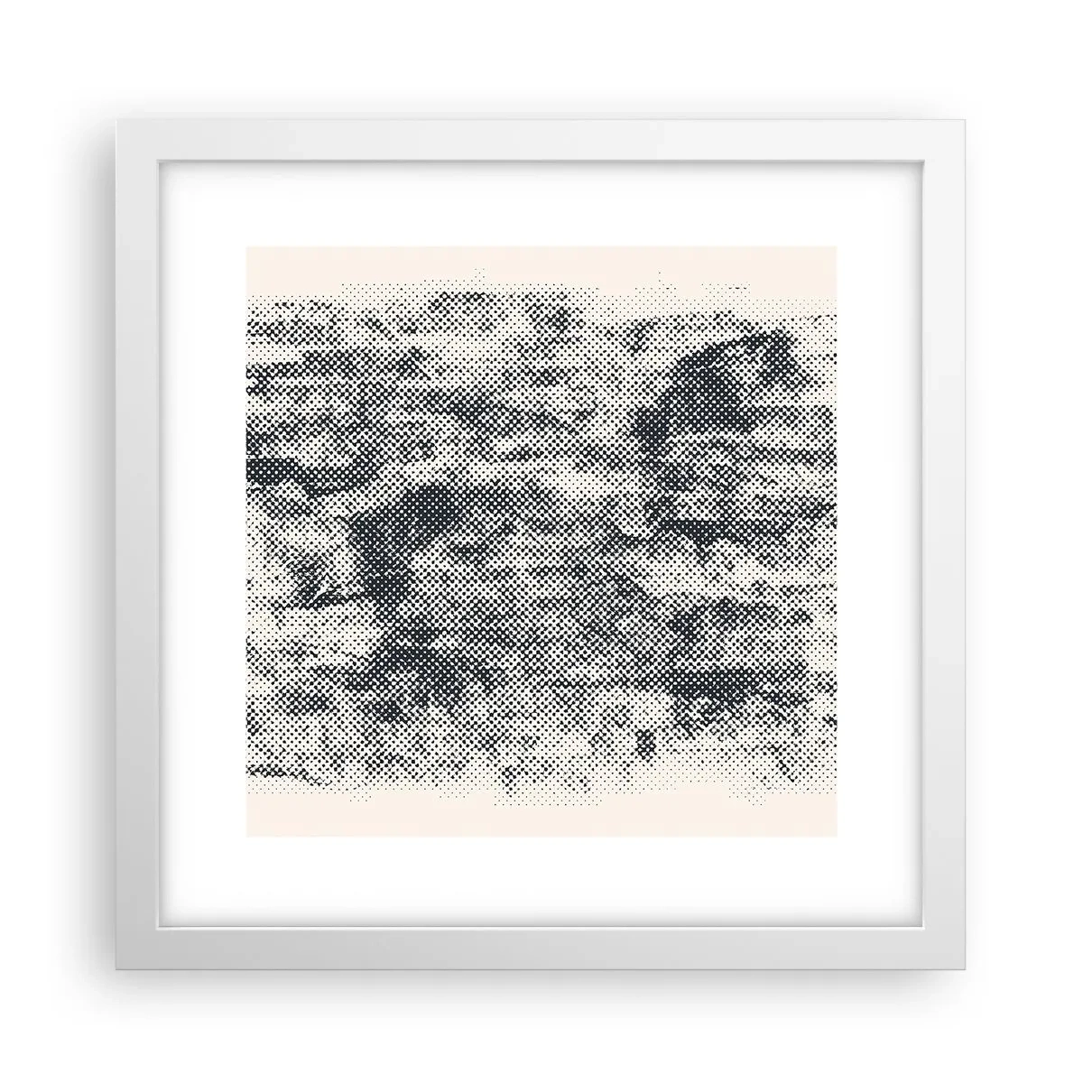 Poster in einem weißen Rahmen - Nebelige Komposition - 30x30 cm