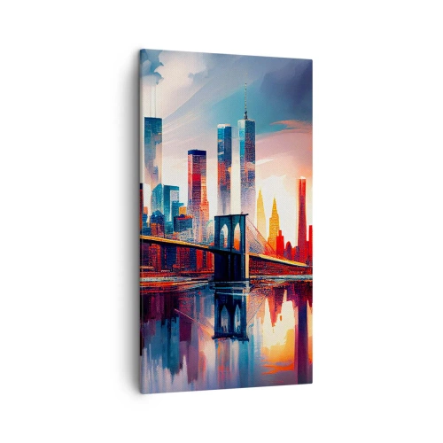 Bild auf Leinwand - Leinwandbild - Traumhaftes New York - 45x80 cm