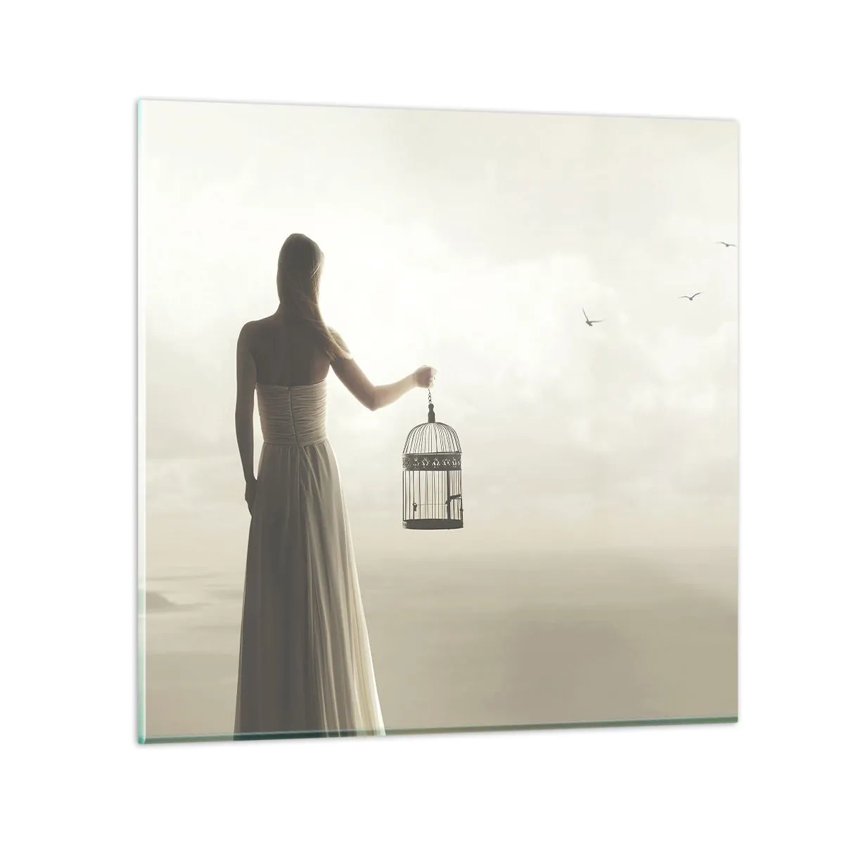 Glasbild - Bild auf glas - Sei frei - 70x70 cm