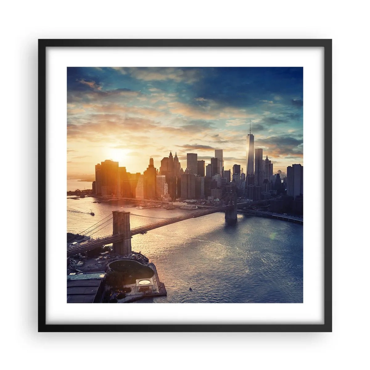 Poster in einem schwarzem Rahmen - Westliches Kulturdenkmal - 50x50 cm