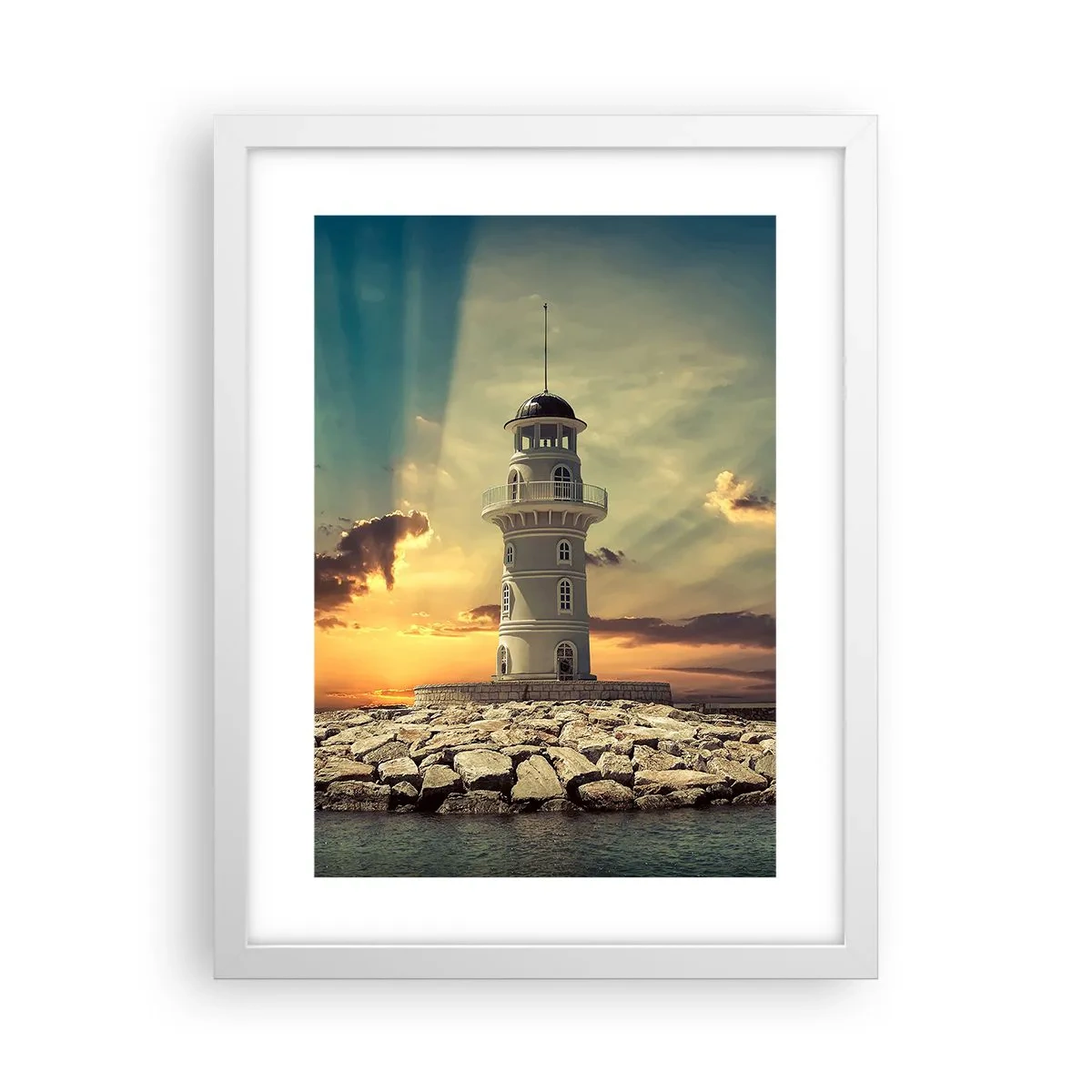 Poster in einem weißen Rahmen - Licht - Gut - Schönheit - 30x40 cm