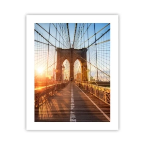 Poster - Auf der goldenen Brücke - 40x50 cm