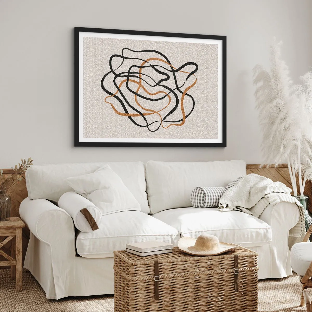 Poster in einem schwarzem Rahmen - Alles ging schief - 50x40 cm