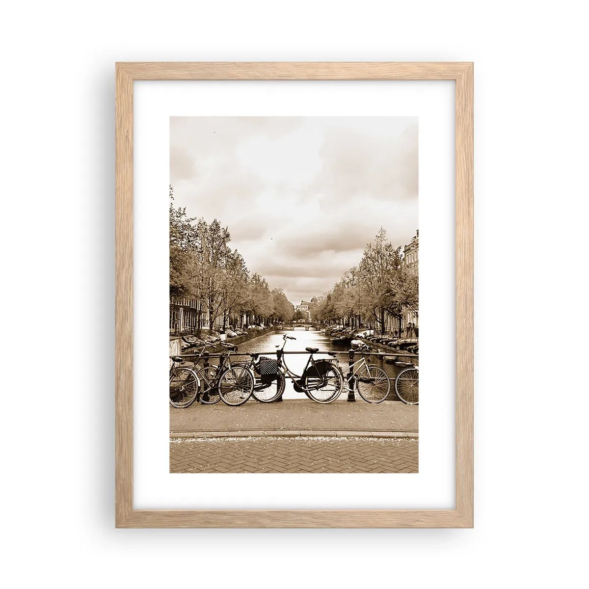 Poster in einem Rahmen aus heller Eiche - Niederländische Atmosphäre - 30x40 cm