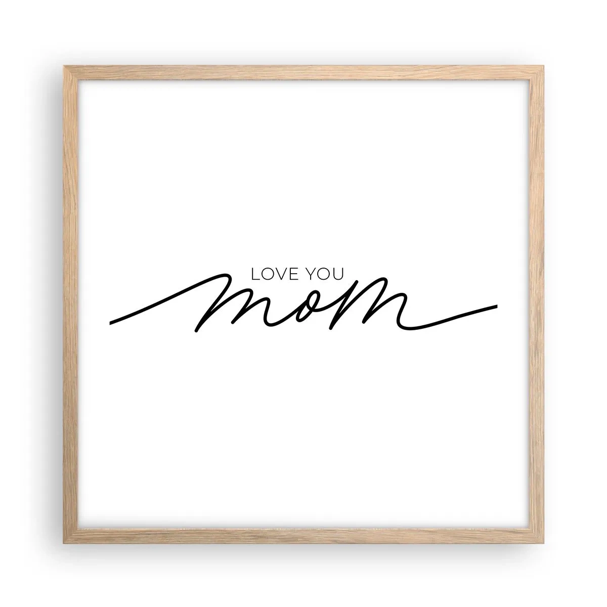 Poster in einem Rahmen aus heller Eiche - Große Emotionen - 50x50 cm