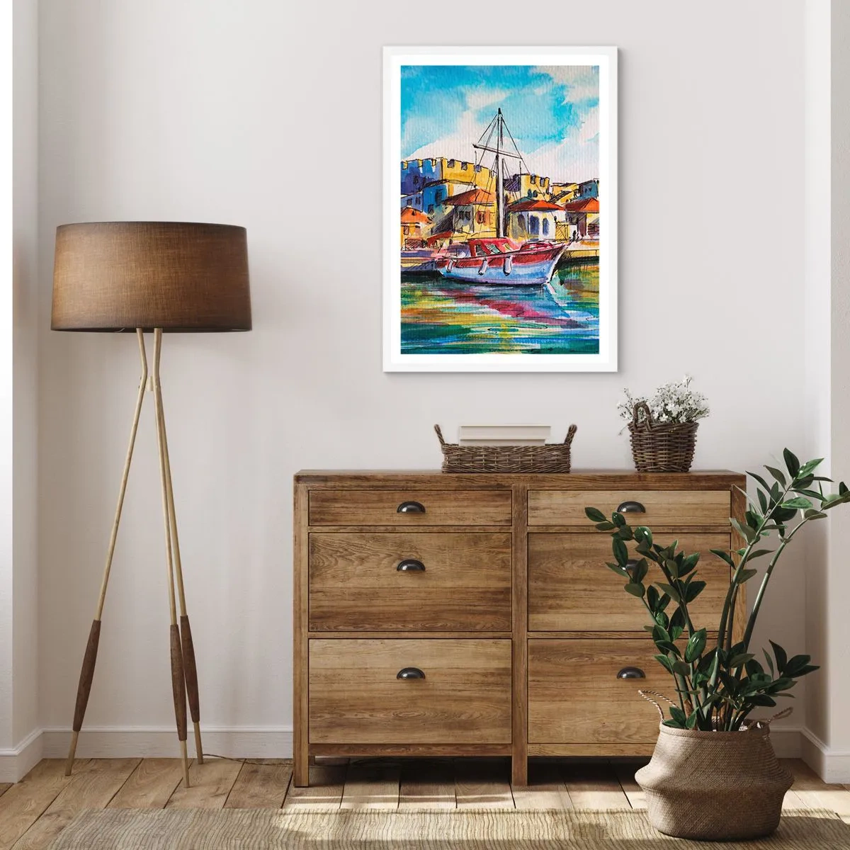 Poster in einem weißen Rahmen - Regenbogennachmittag - 61x91 cm