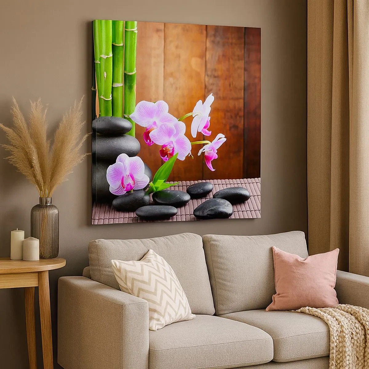 Bild auf Leinwand - Leinwandbild - Treffen Sie die Freuden des Ostens - 30x30 cm