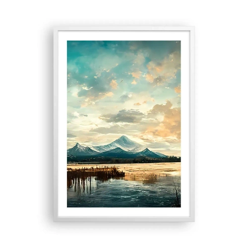 Poster in einem weißen Rahmen - Unter dem Schutz des Himmels - 50x70 cm