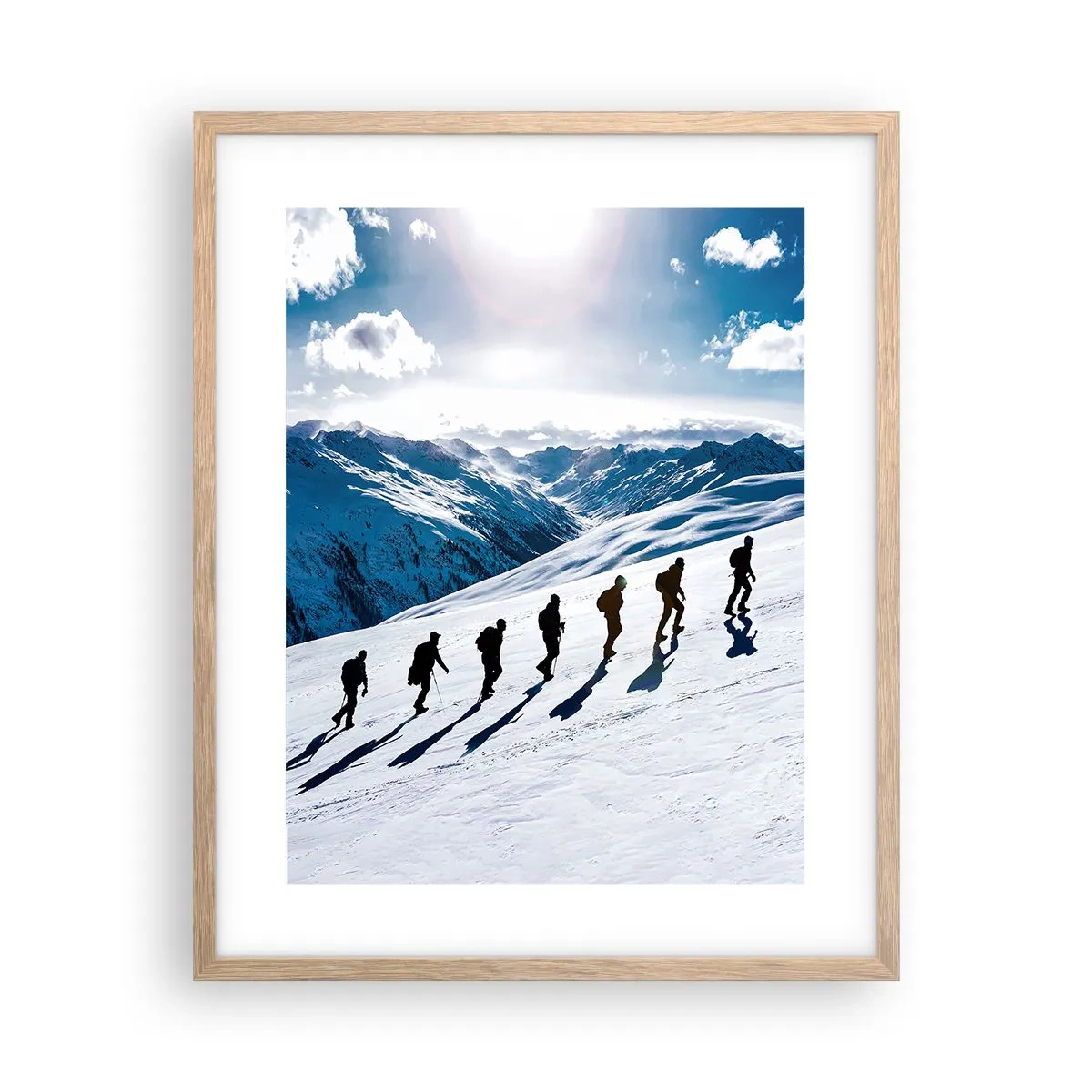 Poster in einem Rahmen aus heller Eiche - Das Team der Eroberer - 40x50 cm