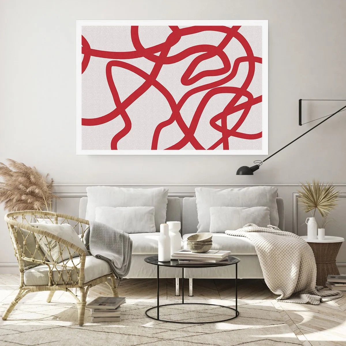 Poster - Rot auf Weiß - 70x50 cm