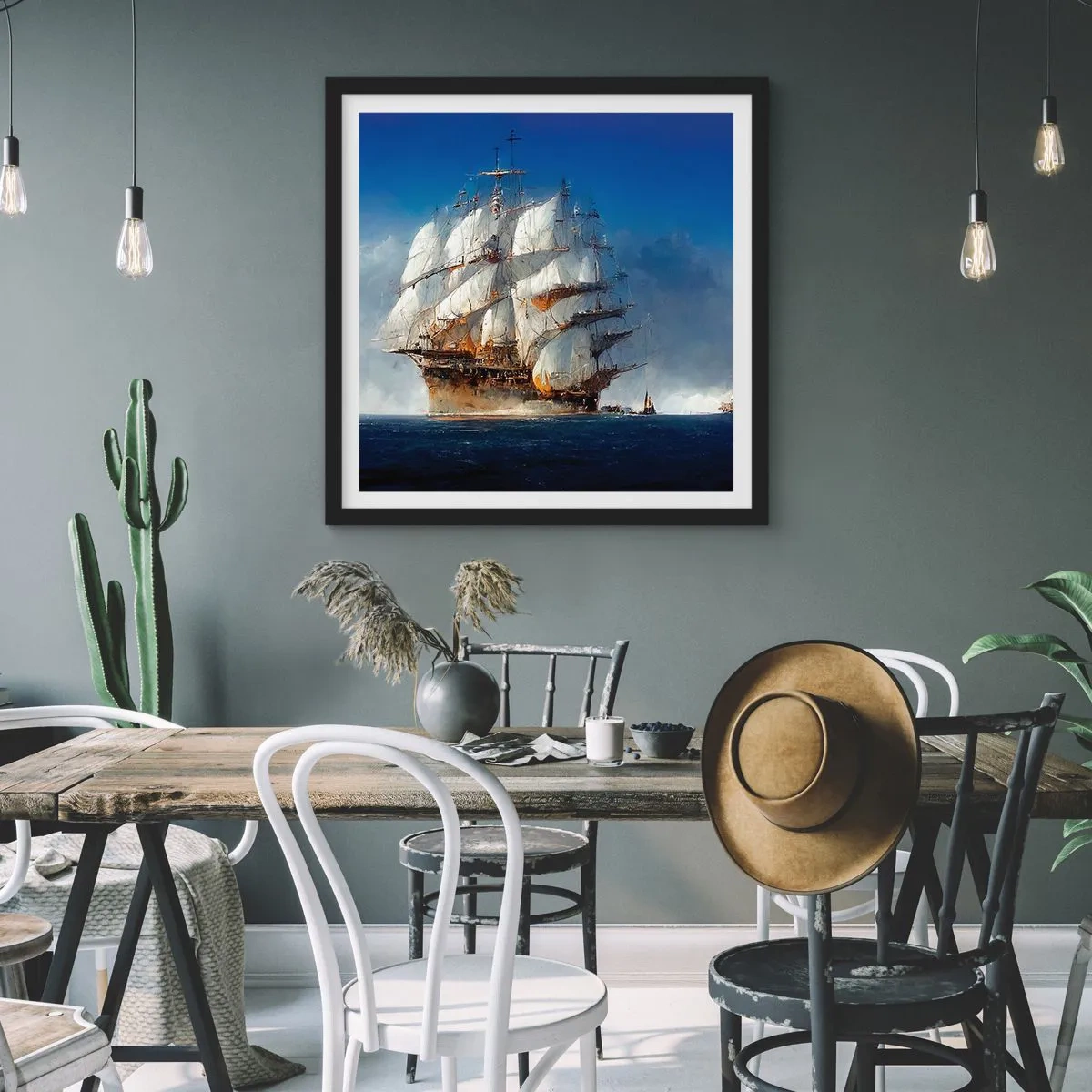 Poster in einem schwarzem Rahmen - Der große Ruhm! - 50x50 cm