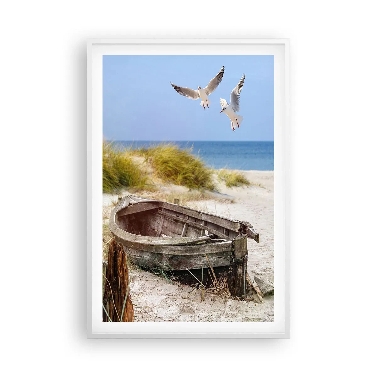 Poster in einem weißen Rahmen - In Wind gebadet - 61x91 cm